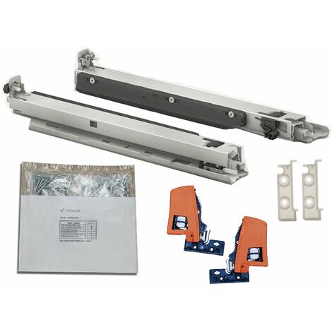 BLUM MOVENTO BLUMOTION S 760H Schubladenschienen, 500mm Bodenmontage Vollauszug 40kg, 1 Paar inkl. Kupplung und Montagezubehör-Set