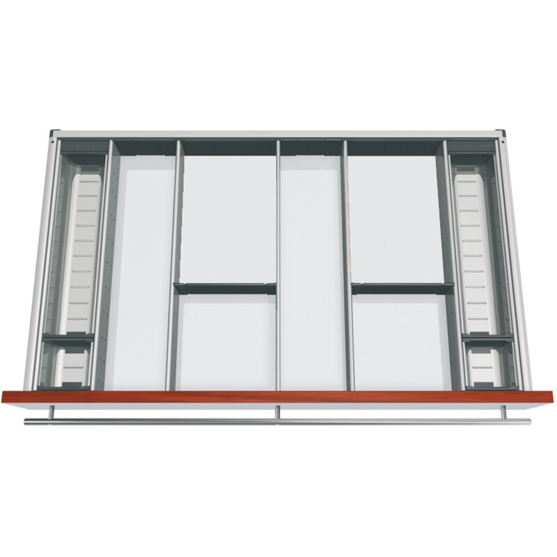 Blum - Orga-Besteckeinsatz Facheinteilungs-Set kb 900mm, nl 550mm, grau