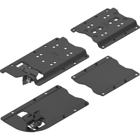 Blum Revego uno Pocketverbinder Set passend zu Aufsatzschrank links, Stahl schwarz