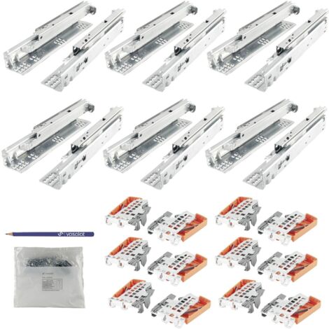 Blum Tandem plus Blumotion Vollauszug 560H, 350mm mit Kupplung für 6 Schubladen