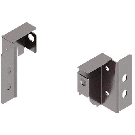 Blum TANDEMBOX support arrière en bois, hauteur N (81,5 mm), gauche/droite, R9006 aluminium blanc 5 pièces