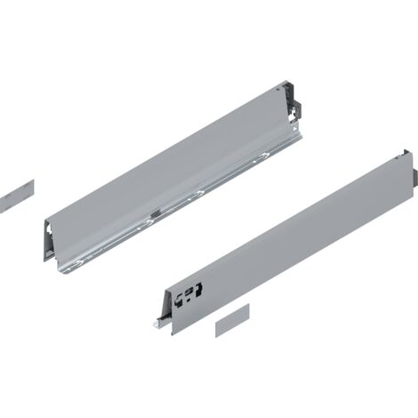 Blum Tandembox Zarge, Höhe M, (83,6 mm), NL=550 mm, links/rechts, für Tandemboxi ntivo/antaro, RAL 9006 grau (weißaluminium)
