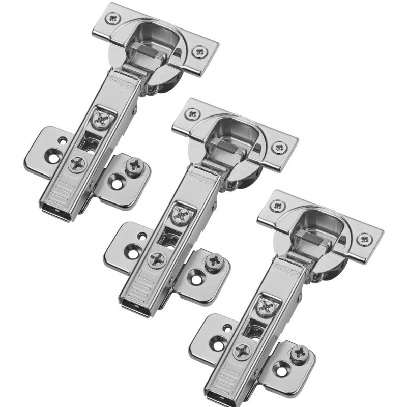 Blum Topfband Schrankscharnier 110° 71b3580 Eckanschlag Softclose 3d-verstellung, Inkl. Montageplatte 173h7100 - 3er Set