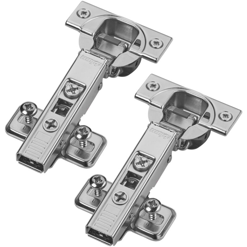 Blum - Topfband Schrankscharnier 110° 71b3580 Eckanschlag Softclose 3d-verstellung, Inkl. Montageplatte 174e6100 - 2er Set
