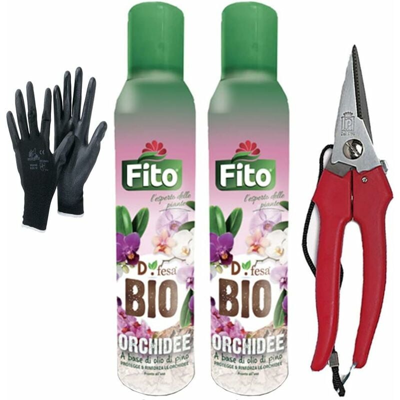 Image of Blumen - Antiparassitario Orchidee Spray Difesa Bio 2 pezzi+Forbice per Fiori+Guanti Omaggio, Set Anti Parassitario Orchidea da Vaso 100% Biologico