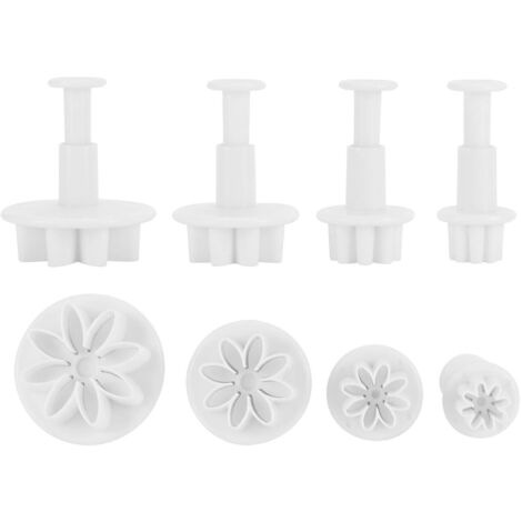 Blumen-Ausstecher, 4-teilig, Fondant-Kuchen, Keksausstecher, Sugarcraft, Blume, Blatt, Schmetterling, Herzform, Dekorationsform, Heimwerkerwerkzeuge