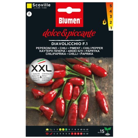BLUMEN SEMI DI PEPERONCINO DOLCE E PICCANTE DIAVOLICCHIO, PEPERONCINO