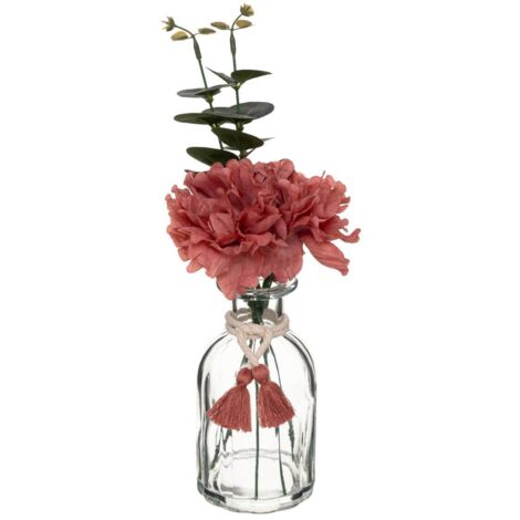 Blumenarrangement Vase Carmen H30cm - Kirschrot