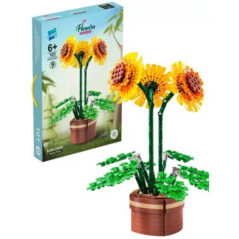 Blumenblöcke - Sonnenblumen im Topf - 731 Teile
