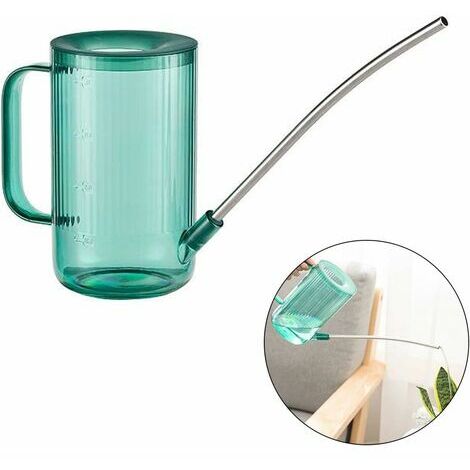 ETING Blumengießkanne,Kleine Gießkanne,Edelstahl-Gießkanne mit langer Nase,Gießkanne für Zimmerpflanzen,Gießkanne aus transparentem Kunststoff,Geeignet zum Gießen von Blumen und Pflanzen