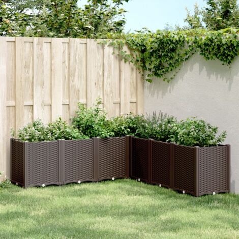 Blumenkasten braun 160x160x53 cm Polypropylen