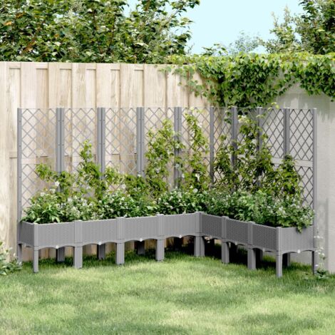 Blumenkasten mit hellem Gitter 200x160x142 cm PP
