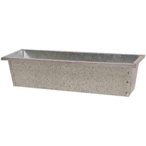 Blumenkasten, silber, 50 x 18,5 x 11,5 cm Stahlblech, verzinkt