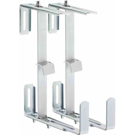 Blumenkastenhalter 3-fach verstellbar verzinkt. 2er Set