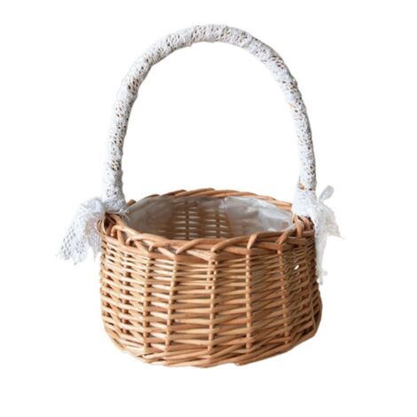 Blumenkorb aus Naturweide – Größe S/L – Geschenkkorb, Picknickkorb, Aufbewahrungskorb