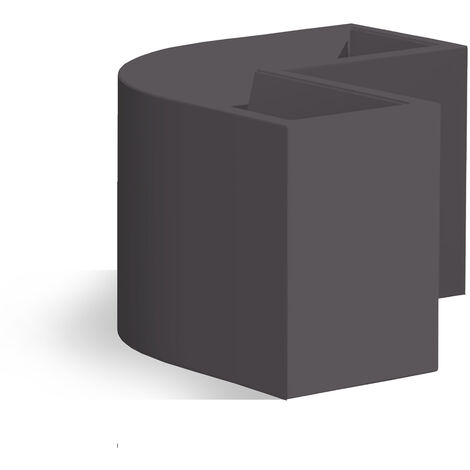 Blumenkübel aus Harz 80x80x35 cm h 50 mod. Eckig Flowerpot Anthrazit