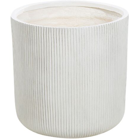 Blumenkübel OREOI 45 cm Cremeweiß