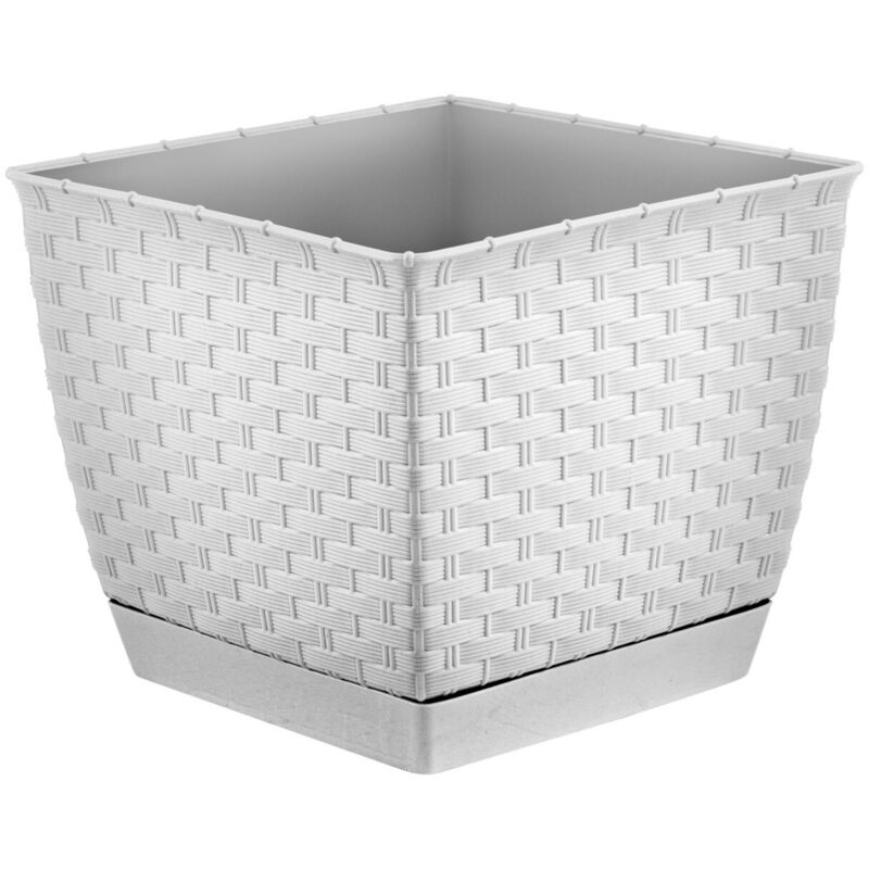 Bergland Ratolla Quadratischer Blumentopf - Weiss - Pp-drlk190b