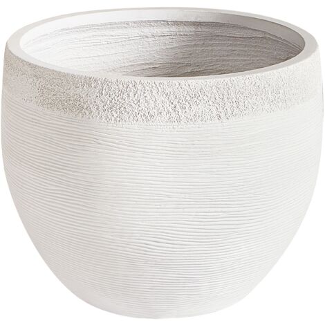 Blumenkübel ZAKROS 38 cm Weiß