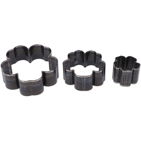 Blumenschneider-Set aus legiertem Stahl – 3-teilig (3 cm, 5 cm und 7 cm) – Ideal für Lederarbeiten und Lederverarbeitung