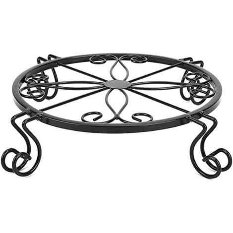Blumenständer aus Metall, 23 x 6,6 cm, Blumenhocker, Pflanzenhalter, dekorativer Blumentopfhalter, für drinnen und draußen, Garten, Büro, Wohnzimmer, Balkon