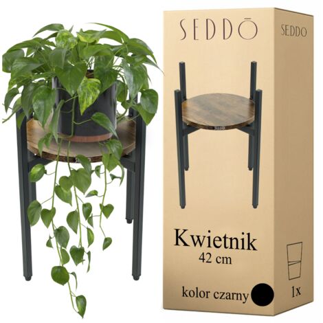 Blumenständer aus Metall, Holz, stehend, Loft, Ständer, Blumen, Pflanzen, Industrie