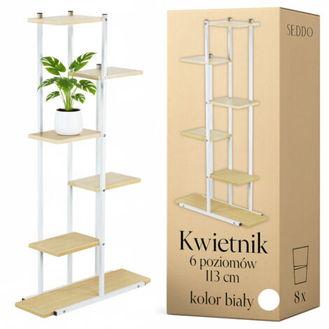 Blumenständer, Metallregal, modern weiß