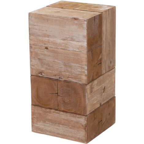 Blumentisch HHG-767, Blumensäule Blumenständer, Tanne Holz rustikal massiv MVG-zertifiziert 60cm