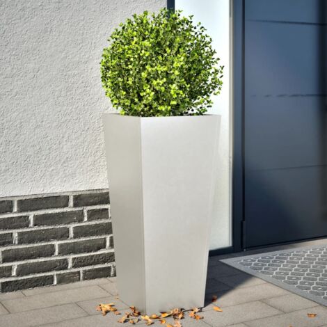 Blumentöpfe 2 Stck 35x35x75 cm Edelstahl