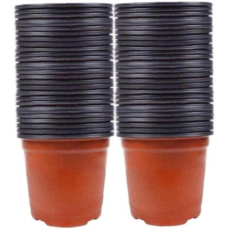 Blumentopf, 100 Stück Saattöpfe für Baumschulen, Pflanzen, Kunststoff, kleine Blumentöpfe, Topf, Anzuchttöpfe, Plastiktöpfe, Anzuchttöpfe