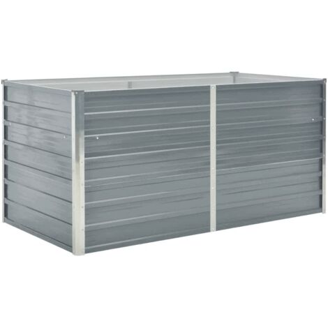 Blumentopf 160 x 80 x 77 cm Graues galvanisiertes Stahl