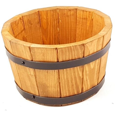 Blumentopf aus Kiefernholz 28xH17, Eiche
