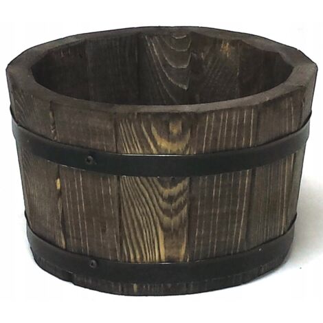 Blumentopf aus Kiefernholz 28xH17, Palisander