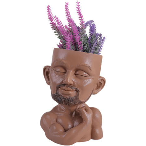 Blumentopf aus Kunstharz für Sukkulenten und Grünpflanzen mit Abflussloch und kreativem Design
