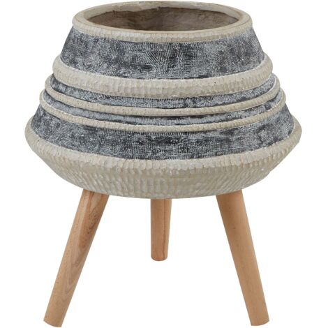 Blumentopf mit Beinen ATHAEA 37 cm Beige