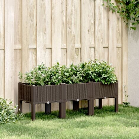 Blumentopf mit Füßen braun 120x40x42 cm PP
