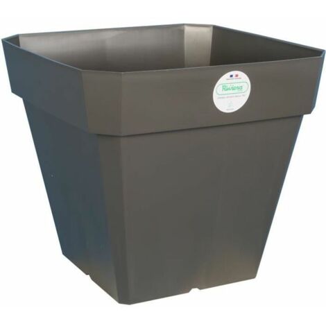 Blumentopf riviera grau quadratisch 40 x 40 cm