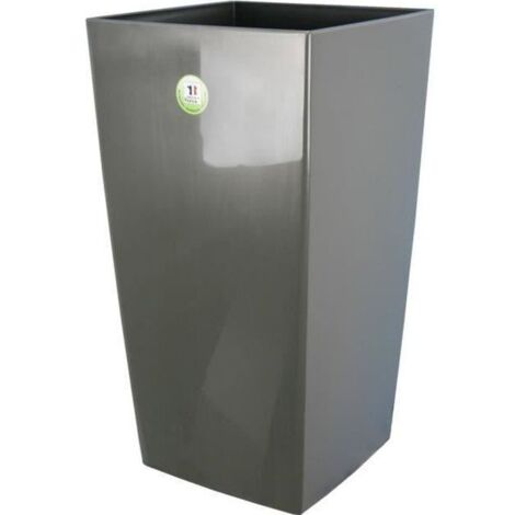 Blumentopf Riviera Nuance karriert Grau 29 x 29 x 52 cm