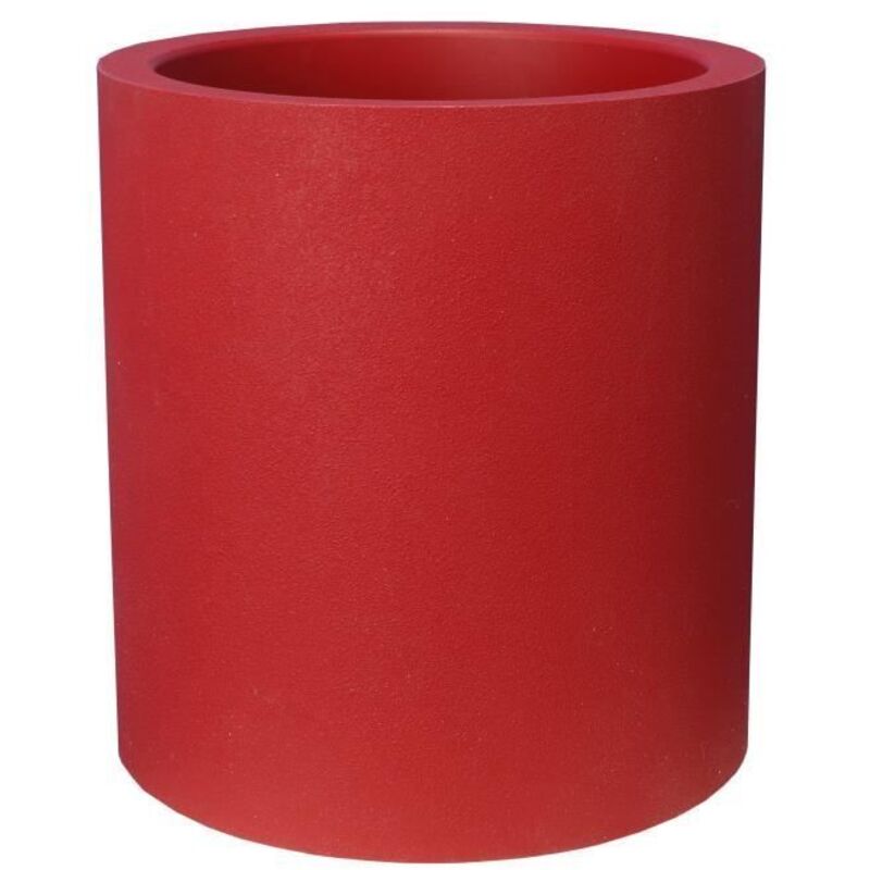 Blumentopf - Riviera - Runder Granit - D29 X H32 Cm - 10, 5l - Rot