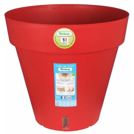 Blumentopf Riviera Rot Polypropylen Kunststoff Rund Ball Ø 50 cm
