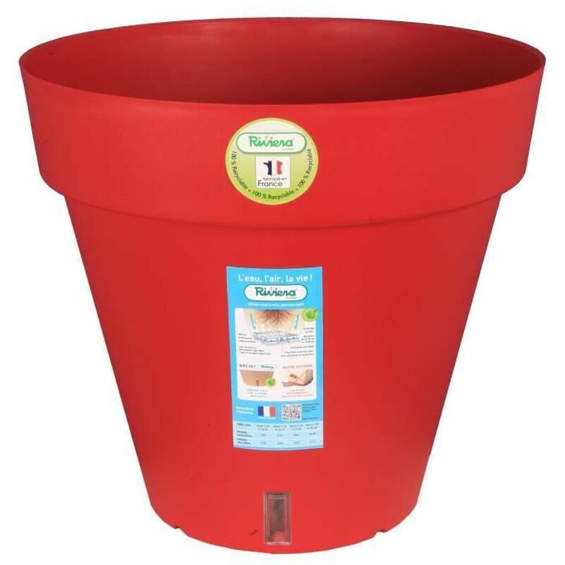 Blumentopf Riviera Rot Polypropylen Kunststoff Rund Ball Ø 50 Cm