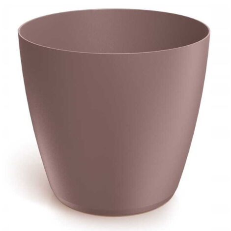 Blumentopf, schmutziges Rosa, matter Kunststoff, 11,9 x 10,9 cm, Marsala, glatter Deckel, Mate