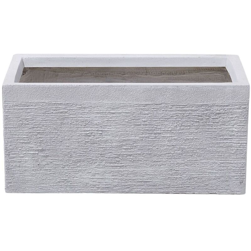 Beliani Blumenkübel Myra 50 Cm Weiß