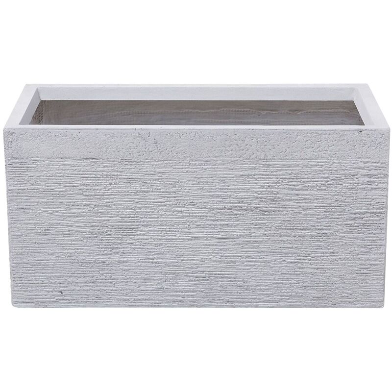 Beliani Blumenkübel Myra 60 Cm Weiß