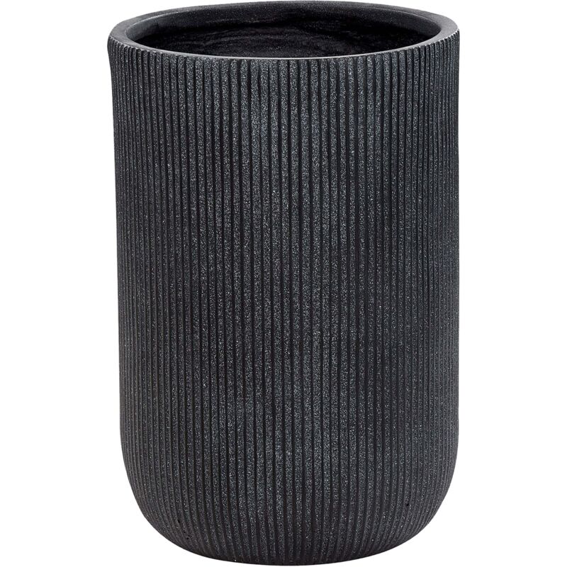 Beliani Blumenkübel Eantio 37 Cm Schwarz