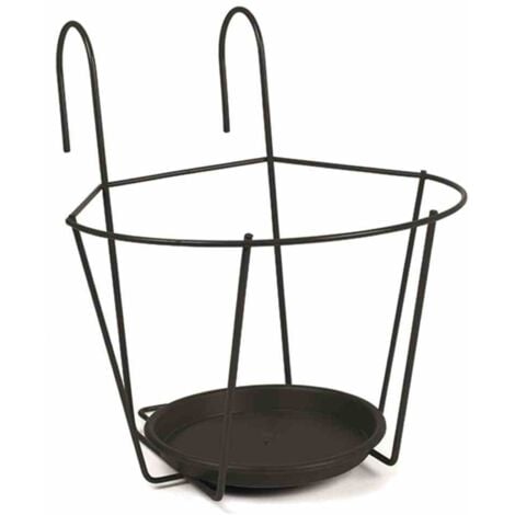 JARDIFER Blumentopfhalter Ø 25 cm, schwarz zum Einhängen