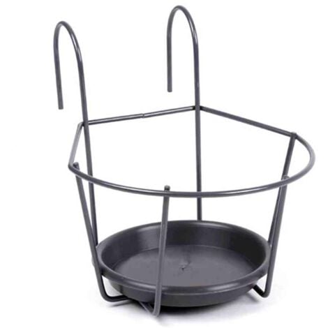 JARDIFER Blumentopfhalter zum Einhängen grau, Ø 16 cm