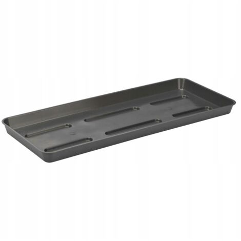 Blumentopfuntersetzer 40x14,5x2,2 cm, Kunststoff, Graphit