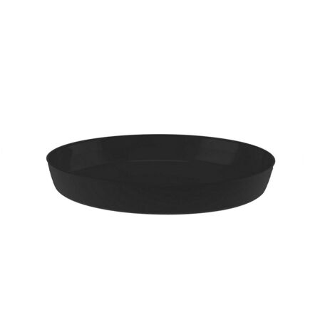 Blumentopfuntersetzer aus Plastik CRISTAL 14,5 cm schwarz glänzend