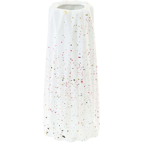 Blumenvase AMALIADA Steinzeug 24 cm Weiß